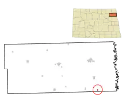 Location of Ardoch, North Dakota