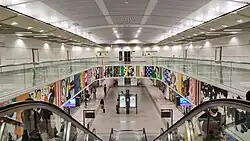 Symmetrical view of Buangkok island platform