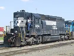 NS 3204, an example of a SD40-2 built with a high short hood