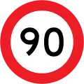 90 km/h speed limit