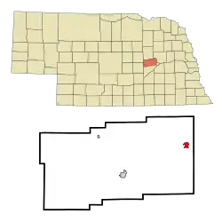 Location of Genoa, Nebraska
