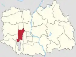 Location of Nanfaxin Town within Shunyi District