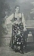 Female folk dress from Posavina, late 19th and early 20th century, Magazine "Bosna", Belgrade City Library, 1910.
