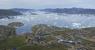Narsaq skyline from Qaqqarsuaq mountain