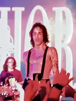 Naska during a concert in April 2022