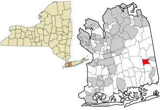 Location in Nassau County and the state of New York