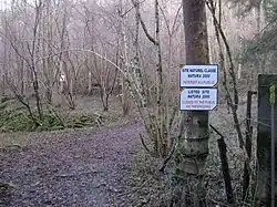 Sign identifying a Natura 2000 site in Belgium.