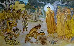Painting of king planting tree.