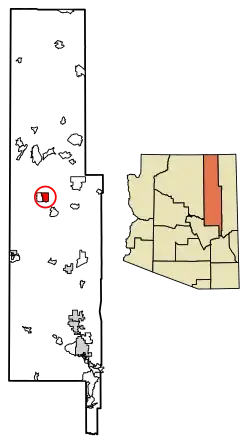 Location of Tees Toh in Navajo County, Arizona.