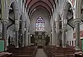 The Nave looking east, Our Lady of Mount Carmel church High Park Street, Toxteth (1876–68; Grade II)