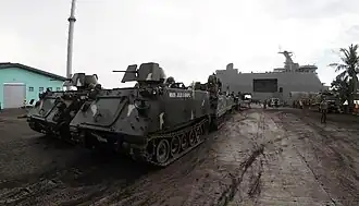 BRP Tarlac (LD-601) in Iligan offloading military units meant to augment government forces fighting in Marawi