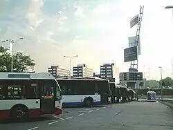 Bus station next to the railway station