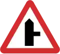 B3: Side road on the right ahead