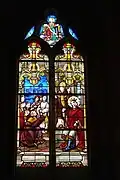 Stained glass inside the Église Notre-Dame in Neufchâtel-en-Bray