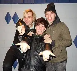New Politics at the Diamond Ballroom in Oklahoma City in 2010. From left to right: Søren Hansen, Louis Vecchio, David Boyd.