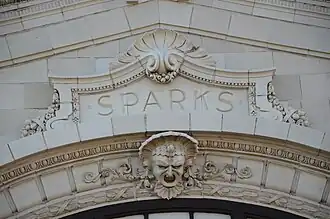 Detail over entrance