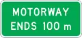 Motorway Ends 100M
