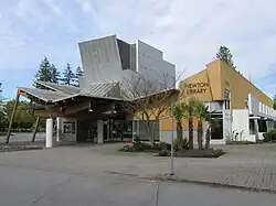 The Award winning Newton Library branch of the Surrey Public Library at 13795 70th Avenue in Surrey, BC, Canada. It was officially opened on May 2, 1992.
