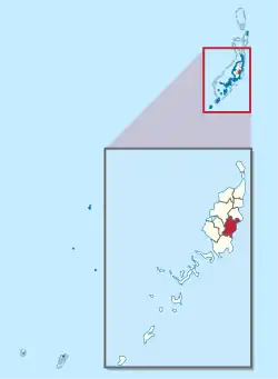Location of Ngchesar in Palau