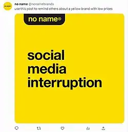 A screenshot of a Tweet with a yellow image.