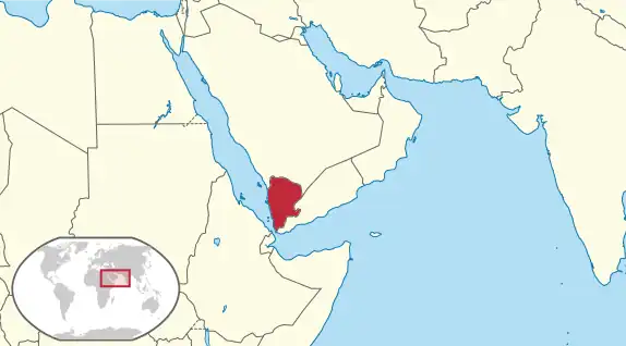 Territory of the North Yemen before the unification