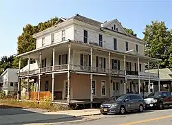 The Northville Hotel, built in 1913 but abandoned now, is the last remaining hotel building of the many that the village once had. (NHD)