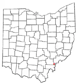 Location of Coolville, Ohio