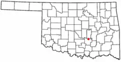 Location of Byng, Oklahoma