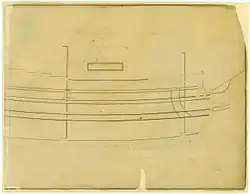 Half plan of HMS Ossory, showing decks.