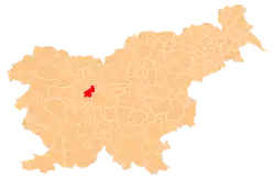 Location of the Municipality of Medvode in Slovenia