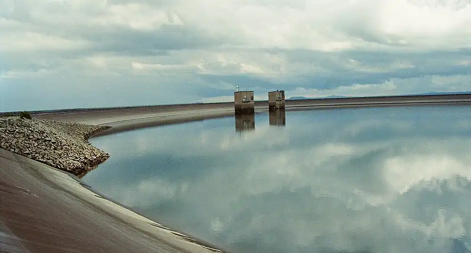 The upper reservoir of the Markersbach PSPS