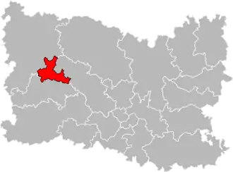 Situation of the canton of Beauvais-1 in the department of Oise