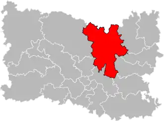 Situation of the canton of Estrées-Saint-Denis in the department of Oise