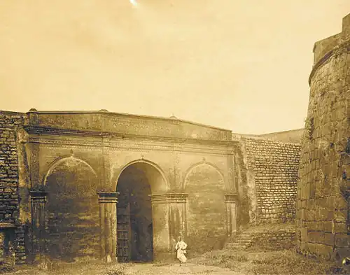 Old Fort Gate of Bangalore (1883), by Albert Thomas Watson PENN (1849–1924)