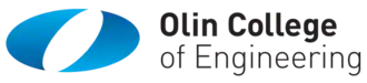 Olin College of Engineering word mark. A stylized blue letter "O" is on the left, with the name "Olin College of Engineering" to the right.