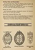 Cuff title of the "Honorary Member of the 'Adolf Hitler Special Attack Unit' Medal" (center)