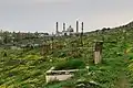 Cemetery on lower slopes with Sulayman-Too Mosque in background