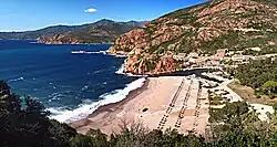 Beach at the head of the gulf