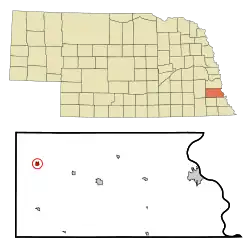 Location of Palmyra, Nebraska