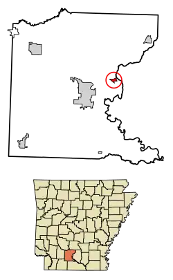 Location in Ouachita County and Arkansas.