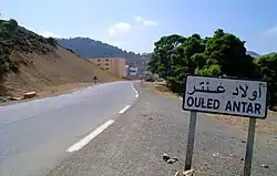 Sign at the entrance of Ouled Antar