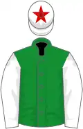 Green, white sleeves, white cap, red star