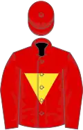 Red, yellow inverted triangle