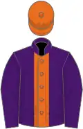 Purple, orange stripe and cap