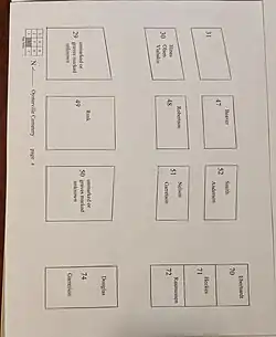 Fourth section of the cemetery map