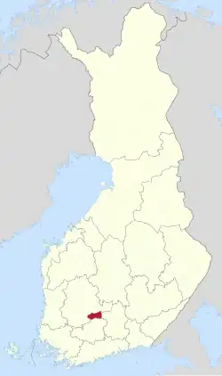 Location of Pälkäne in Finland