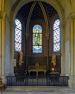 Chapel of Saint Denis, with his portrait in glass