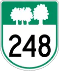 Route 248 marker