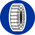 C-18 "mandatory usage of snow chains"