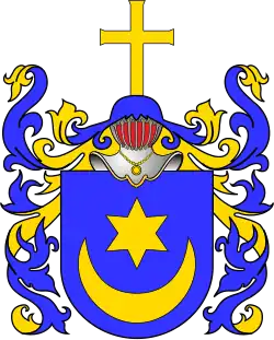 Żarowski – from an ennoblement in 1576, according to Konarski a variation of Leliwa